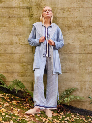 PIJAMA CAMISERO ESTAMPADO MONOGRAM