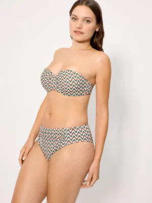 BIKINI BANDEAU MICROPIQUE ESTAMPADO