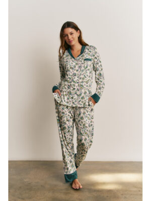 PIJAMA ESMOQUIN PANTALON Y MANGA LARGA VISCOSA